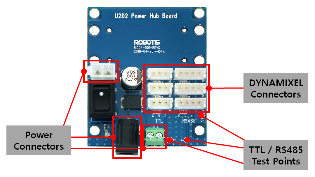 U2D2 Power Hub Board 電源集線板| 採智科技股份有限公司